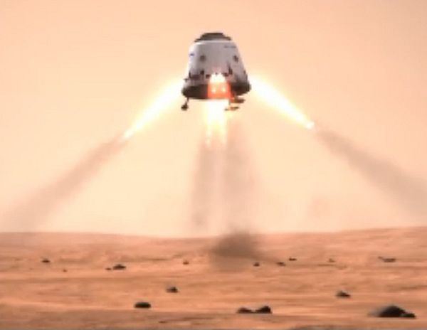 Для отработки полностью многоразового космического корабля SpaceX придётся научиться сажать «на двигатели» не капсулы, а корабли целиком. (Здесь и ниже иллюстрации SpaceX.)