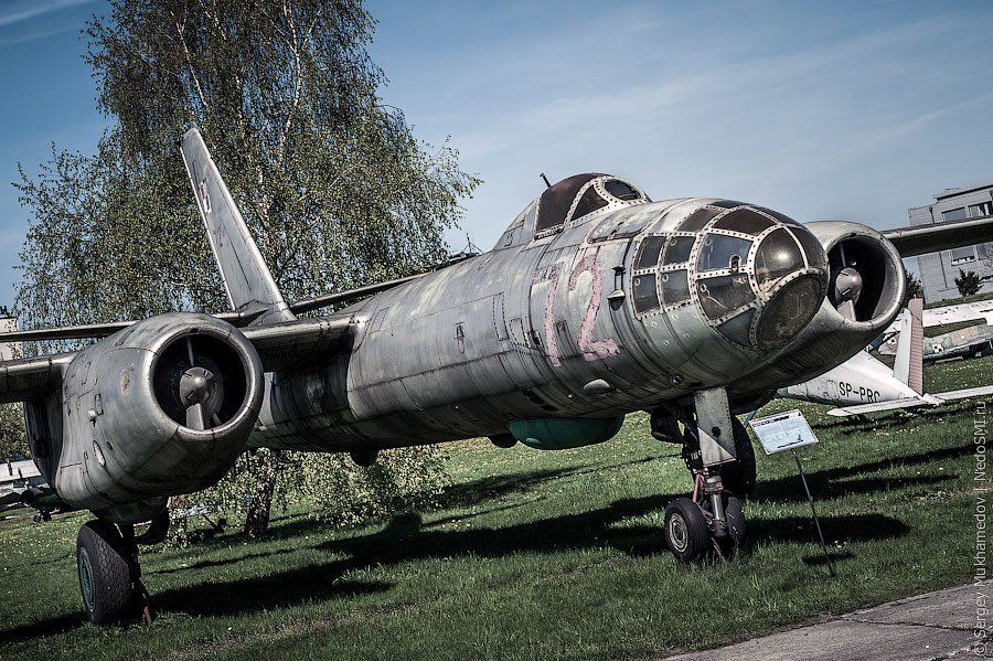Музей авиации в Кракове | Ил-28 и Ил-28Ш. Первый советский реактивный тактический бомбардировщик:
