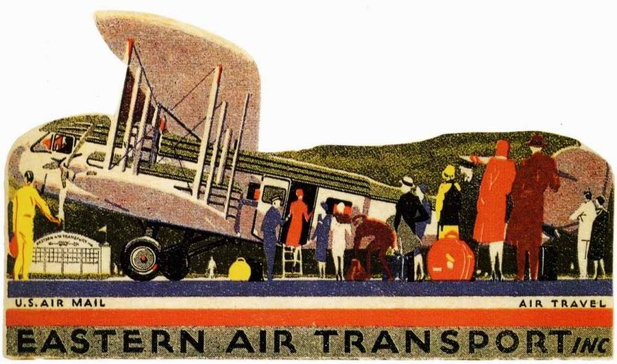 Авиационные плакаты США 20-х - 30-х годов | Авиакомпания Eastern Air Transport (1936 год)